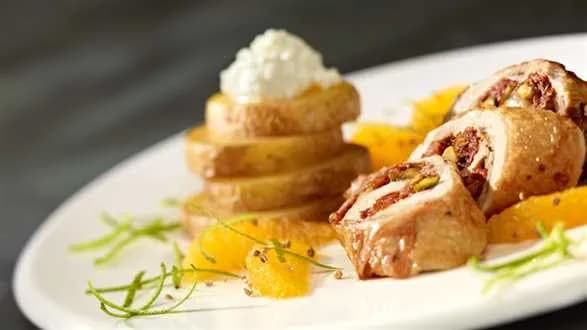 Pieczony kurczak z pistacjami