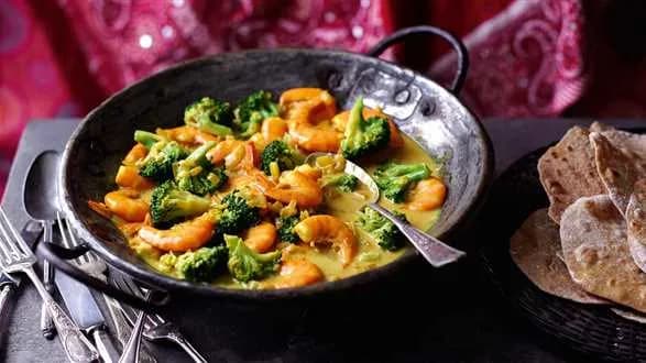 Kokosowe curry z krewetkami