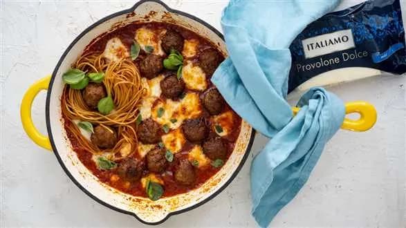 Klopsiki zapiekane z serem provolone