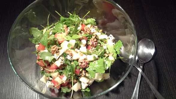 Sałatka z rukolą i gruszką