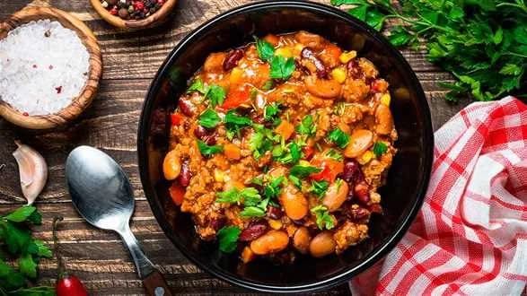 Chili sin carne z mięsem wegańskim